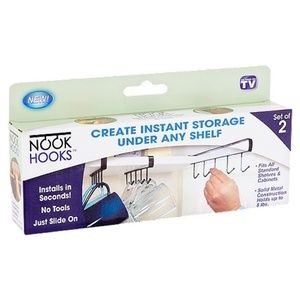 Open Box - As Seen on TV - Nook Hooks - Solid Metal (Holds up to 8lbs)
